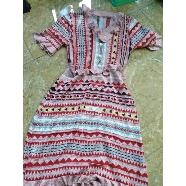 Đầm len thổ cẩm