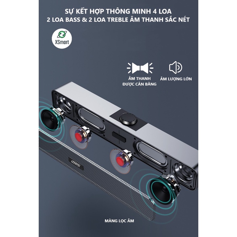 Loa Bluetooth Vi Tính, Máy Tính, Tivi SPEAKER 350BS BASS Âm Thanh 360 Độ Nghe Nhạc, Xem Phim Cực Đã, Loa Soundbar Đ