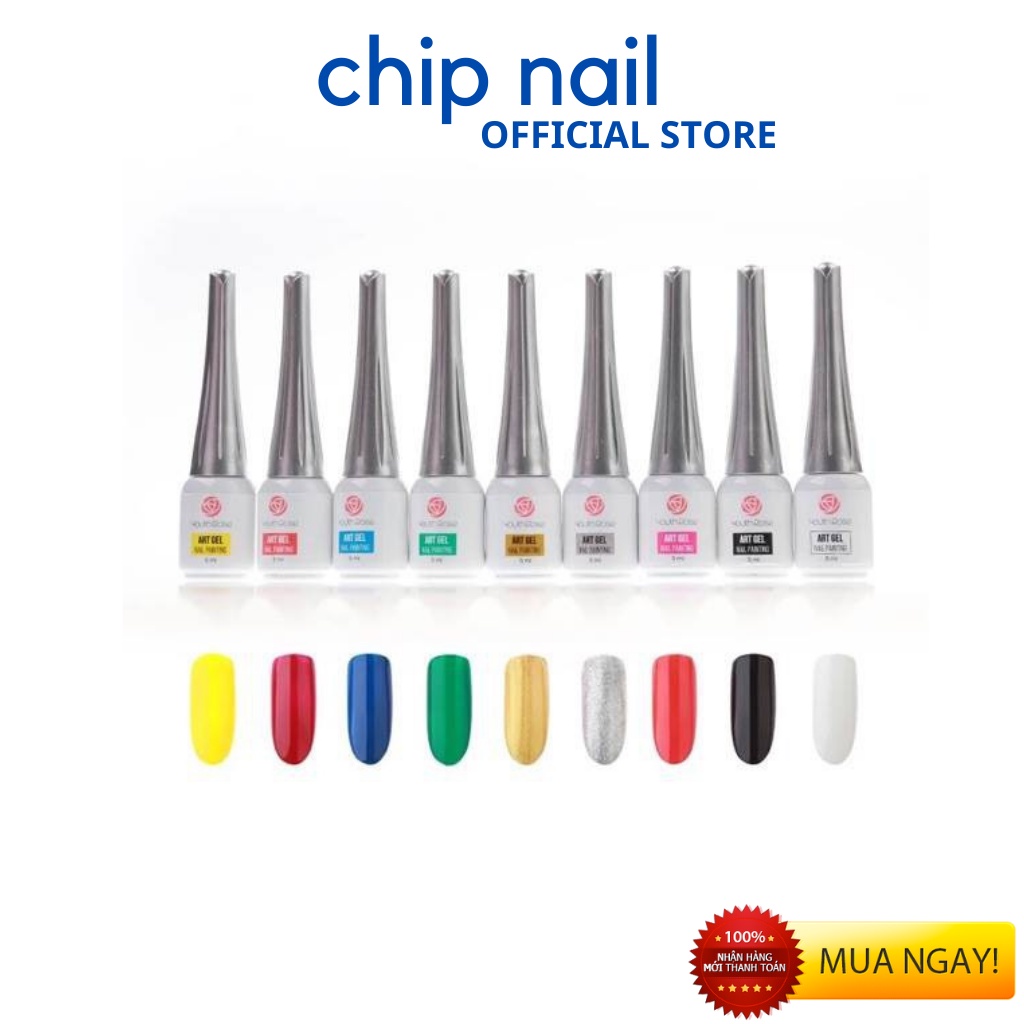 Cọ nét gel Hoa hồng , cọ nét vẽ móng ( hàng chuẩn loại 1)