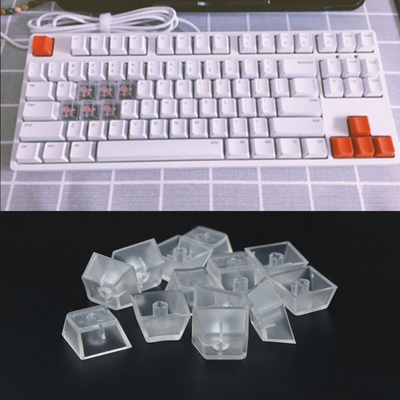 Bộ 10 Nút Bàn Phím Cơ Bằng Nhựa ABS Màu Trong Suốt Nhám Cho R4 R3 R2 R1