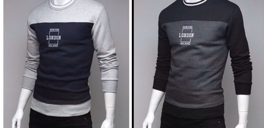 Áo thun dài tay Thu Đông phối màu thời trang cao cấp - ATD xám | BigBuy360 - bigbuy360.vn