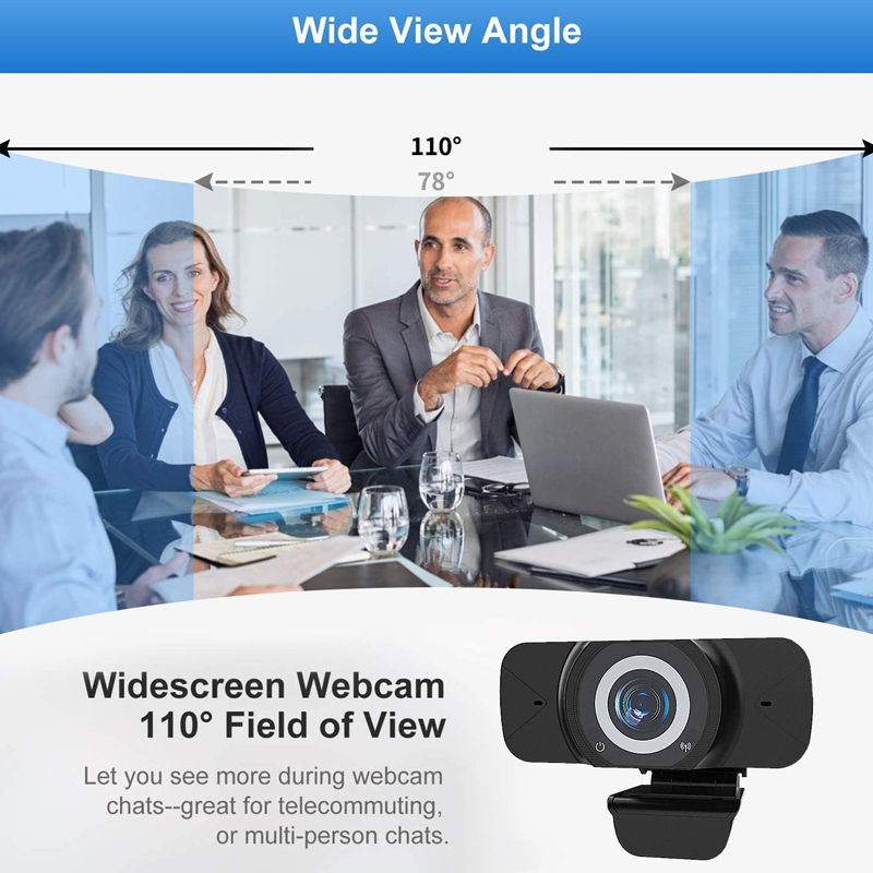 Webcam USB KCO KW7 Kèm Micro Với Ống Kính Góc Rộng Và Cảm Biến Lớn Trong Môi Trường Ánh Sáng Yếu Cho PC