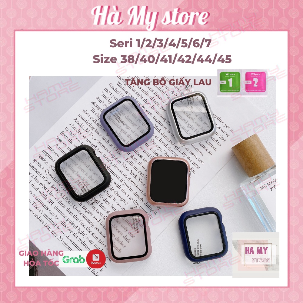 Ốp kính cường lực Bảo Vệ Toàn Diện A.W 1/2/3/4/5/6/se/7 size 38/40/41/42/44/45mm