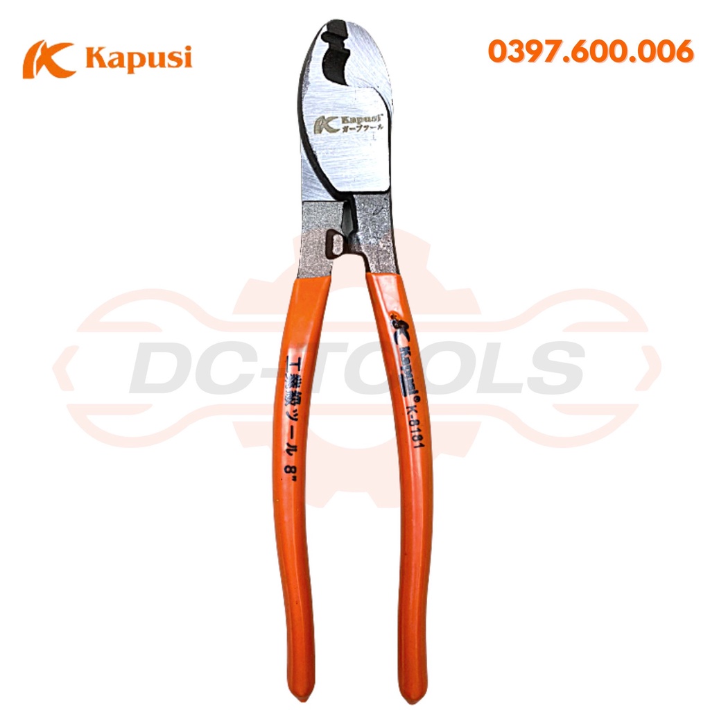 KIỀM CÁP, KÌM CẮT CÁP ĐIỆN, NHÔM TO NHỎ 8 INCH 10 INCH KAPUSI DC-TOOLS