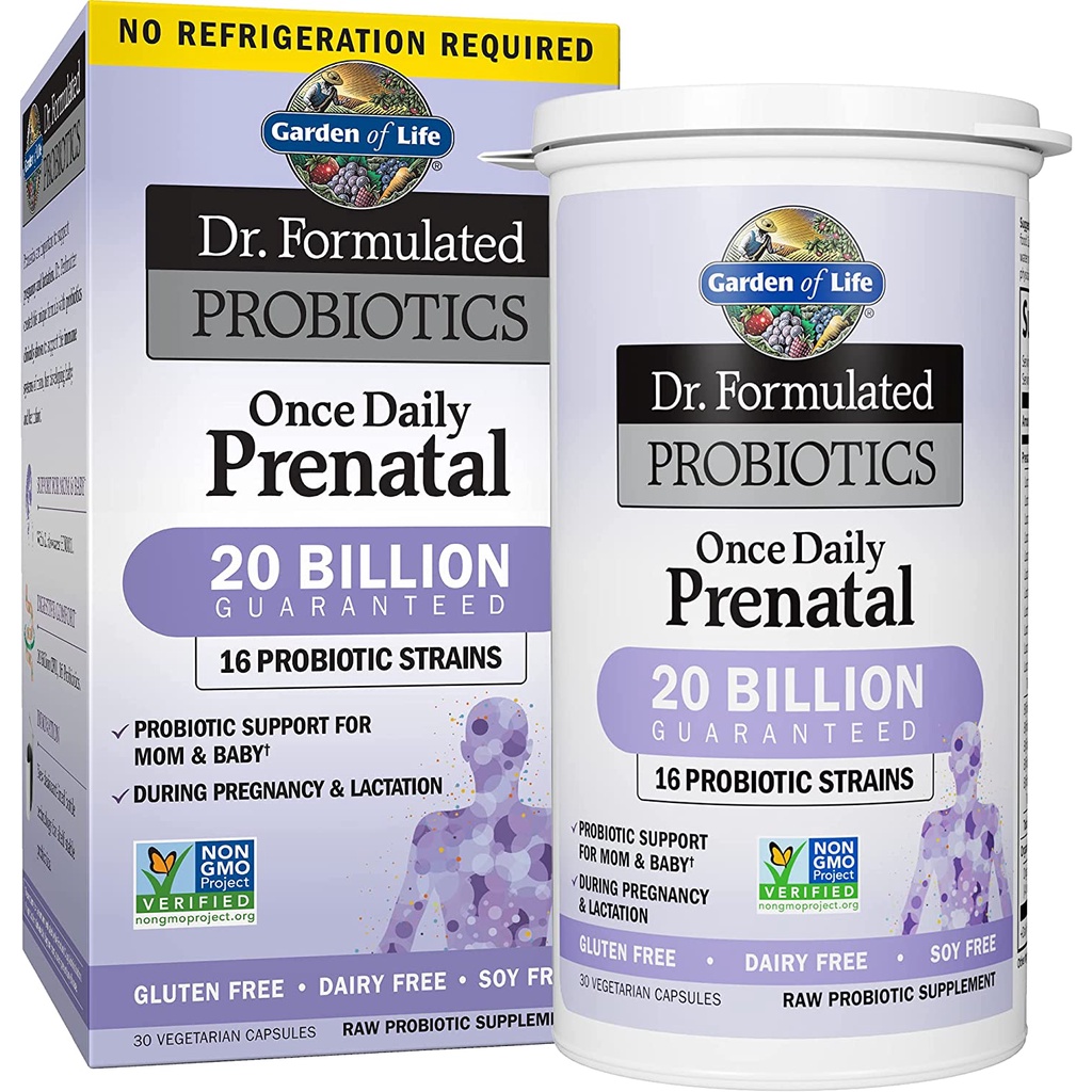 Lợi khuẩn cho mẹ bầu Garden of Life Dr. Formulated Probiotics Once Daily Prenatal 30 viên