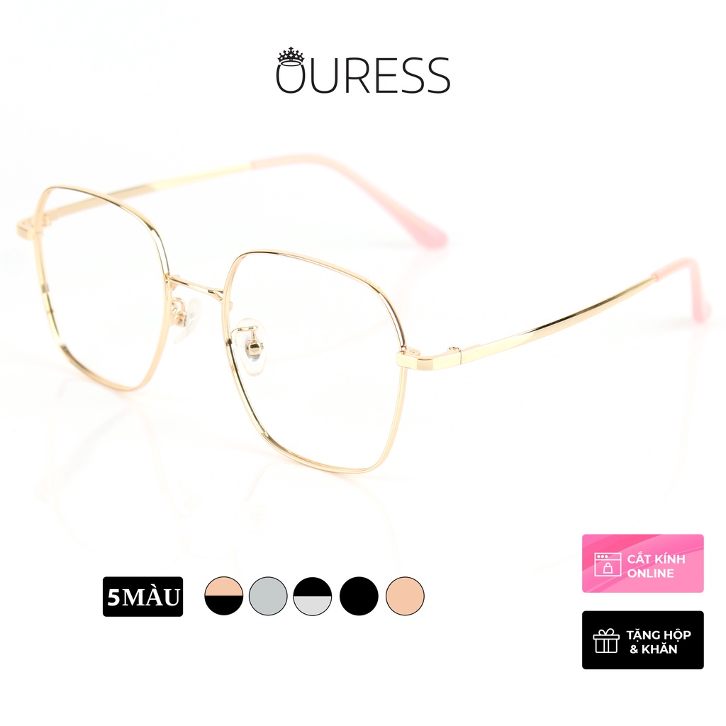 Gọng kính titanium 5201316 thời trang cao cấp nam nữ siêu nhẹ siêu bền OURESS