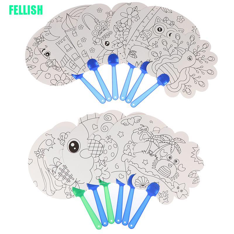 1 Quạt Cầm Tay Tự Tô Màu Cho Bé Mẫu Giáo