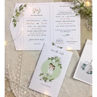 Thiệp cưới cô dâu chú rể, giá đã bao gồm in thiệp