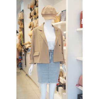 Blazer Form Ngắn Kaki 087