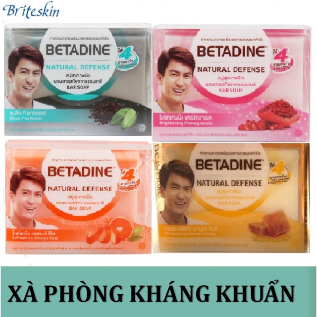 ✅ (CHÍNH HÃNG) XÀ PHÒNG KHÁNG KHUẨN -BETADINE NATURAL DEFENSE 110g