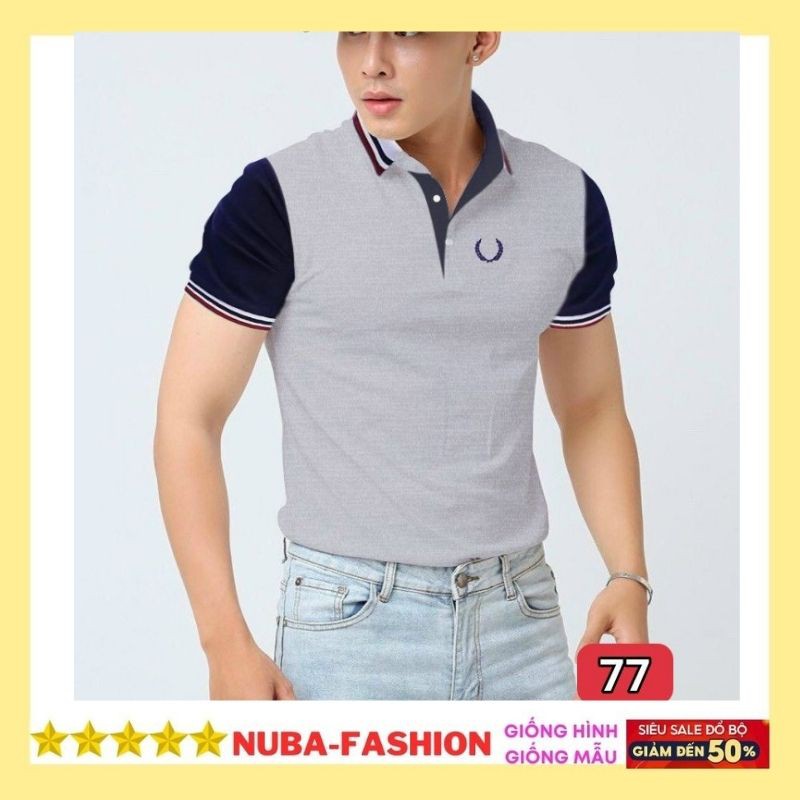 Áo thun nam nữ cổ bẻ cao cấp, ao phông chất vải polo, thấm hút mồ hôi 77 TAKA