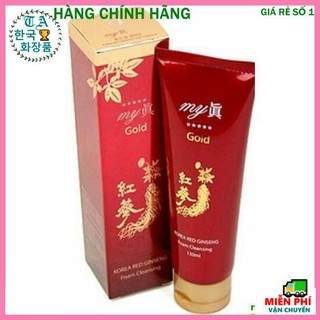 Sữa rửa mặt sữa rửa mặt hồng sâm my gold hàn quốc, tuýp đỏ