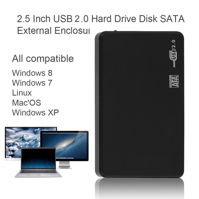 Hộp Đựng Ổ Cứng Ngoài 2.5 Inch Usb Hdd Sata Sang Usb 2.0 Kèm Cáp Usb | BigBuy360 - bigbuy360.vn