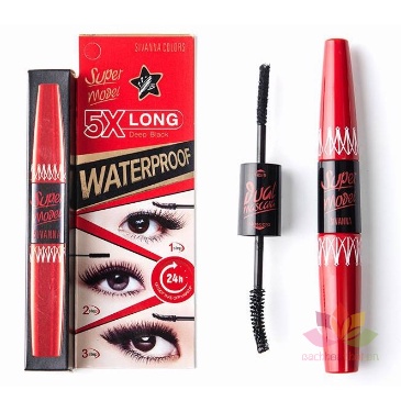 Mascara nối mi 2 đầu Super Model 5X Long Deep Black Warterproof