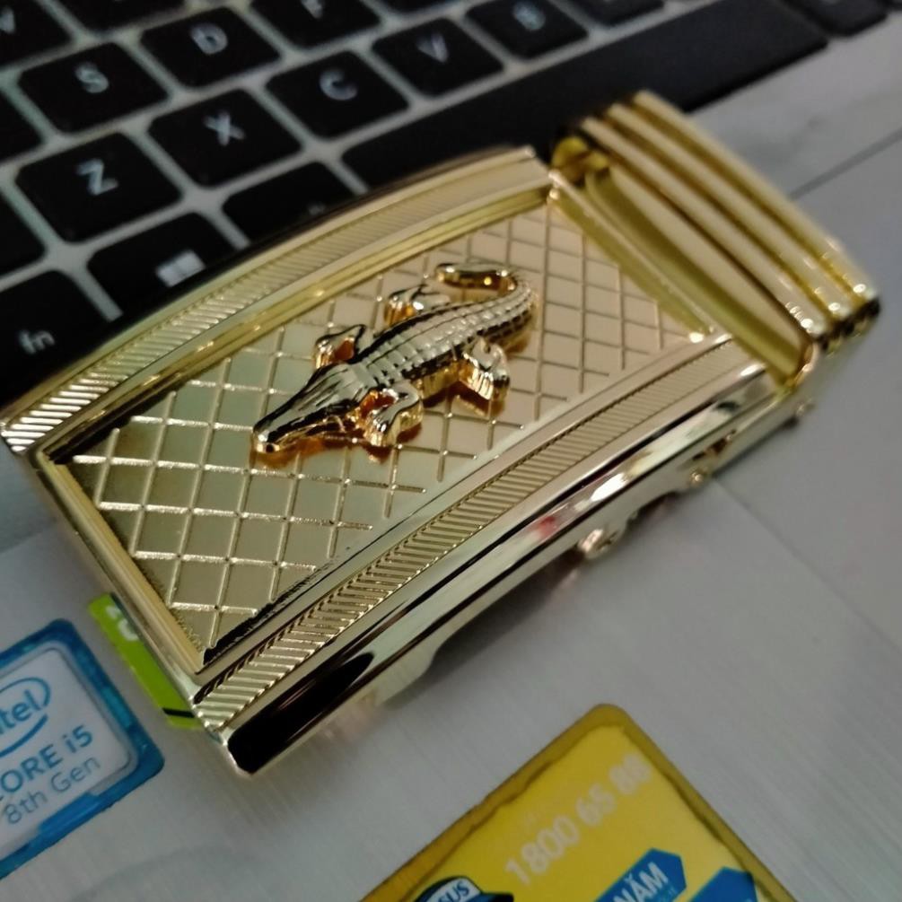 ✅Hàng Xịn✅ Mặt Khóa Cá Sấu Thắt Lưng Nam - Khóa Chống Gỉ Dùng Cho Thắt Lưng Da Có Rãnh Ở Giữa