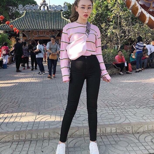 Quần legging cạp cúc