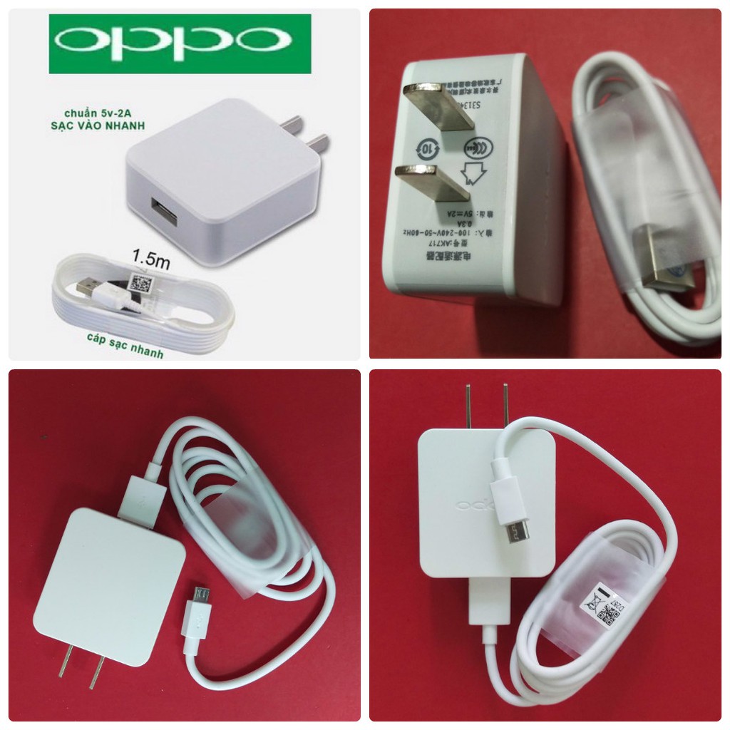 Bộ sạc cáp zin chính hãng Oppo 2A 717 - Sạc ko nóng, ko nổ - Việt Linh Store