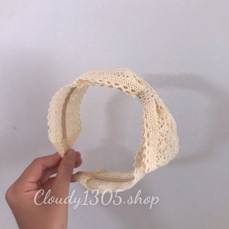 Cài tóc/Bờm tóc ren vintage bản 6cm cho bé và bạn gái