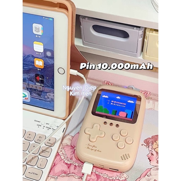 Sạc dự phòng 10.000mAh kiêm Máy chơi game 🤖 ⚡️  🫶🏻 Fullbox - Tặng kèm Sticker cute 💫