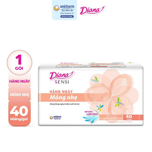 Date 2025 Băng Vệ Sinh Kotex / Diana Hàng Ngày Hương Tự Nhiên Kháng Khuẩn 40 miếng