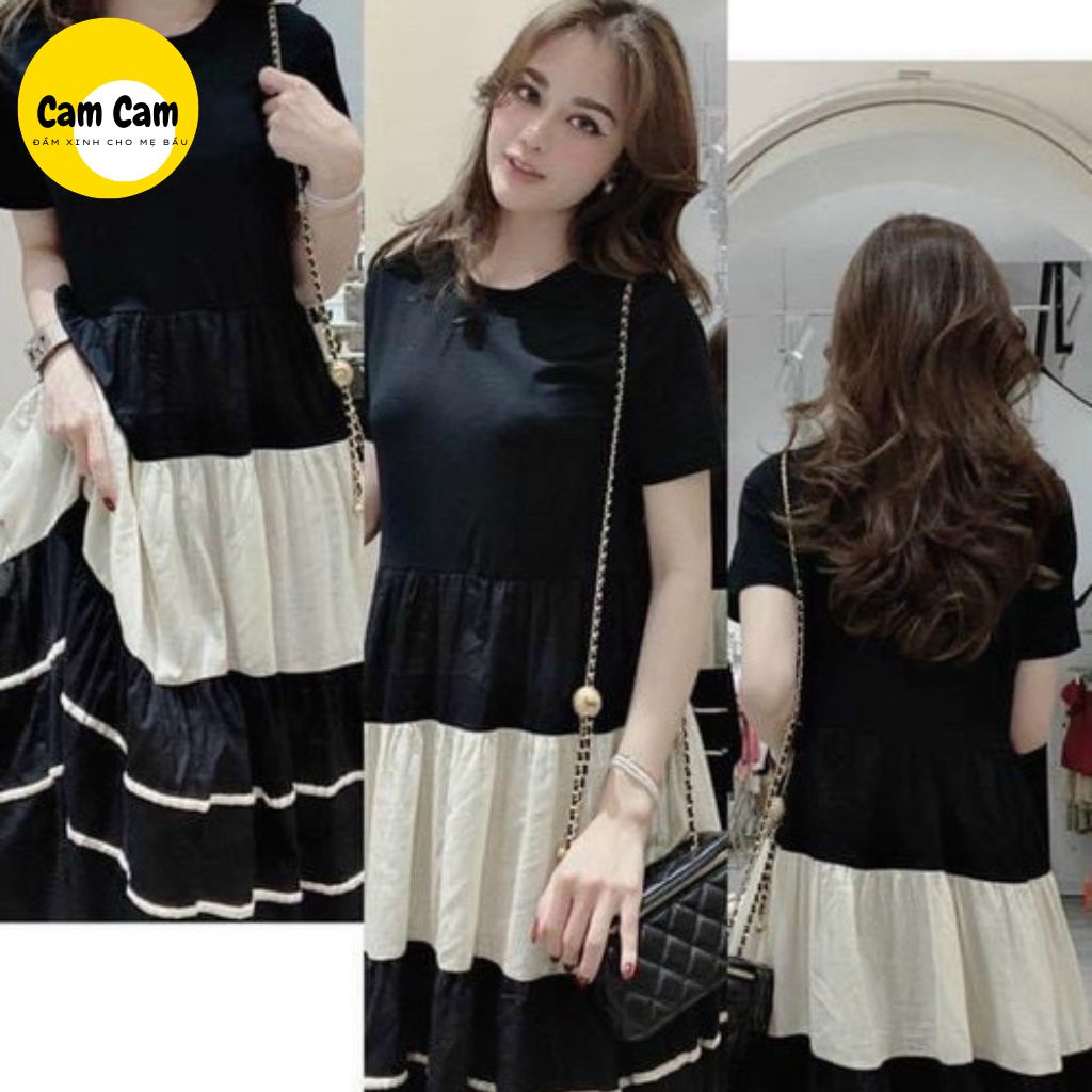 Váy suông thời trang chất cotton 100% thoáng mát, kiểu dáng trẻ trung freesize