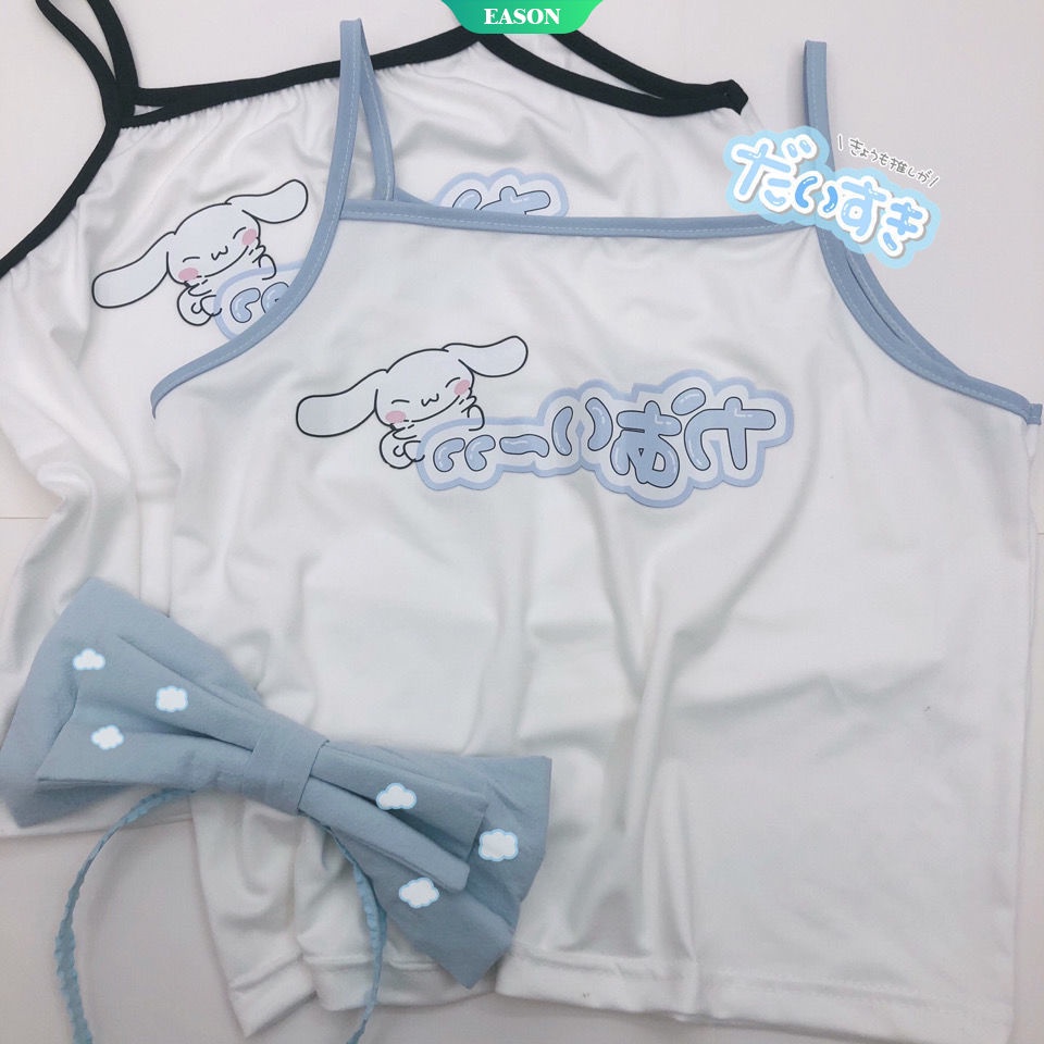 Áo crop top Không Tay In Hình Chú Chó Dễ Thương Phong Cách Mùa Hè 2022