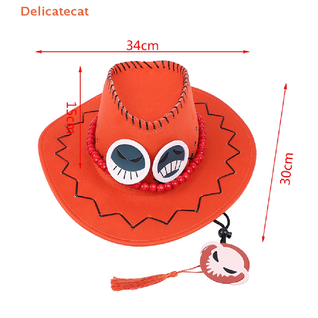 Mũ Cao Bồi Hóa Trang Nhân Vật Hoạt Hình One Piece Portgas D Ace Cho Nam Và Nữ
