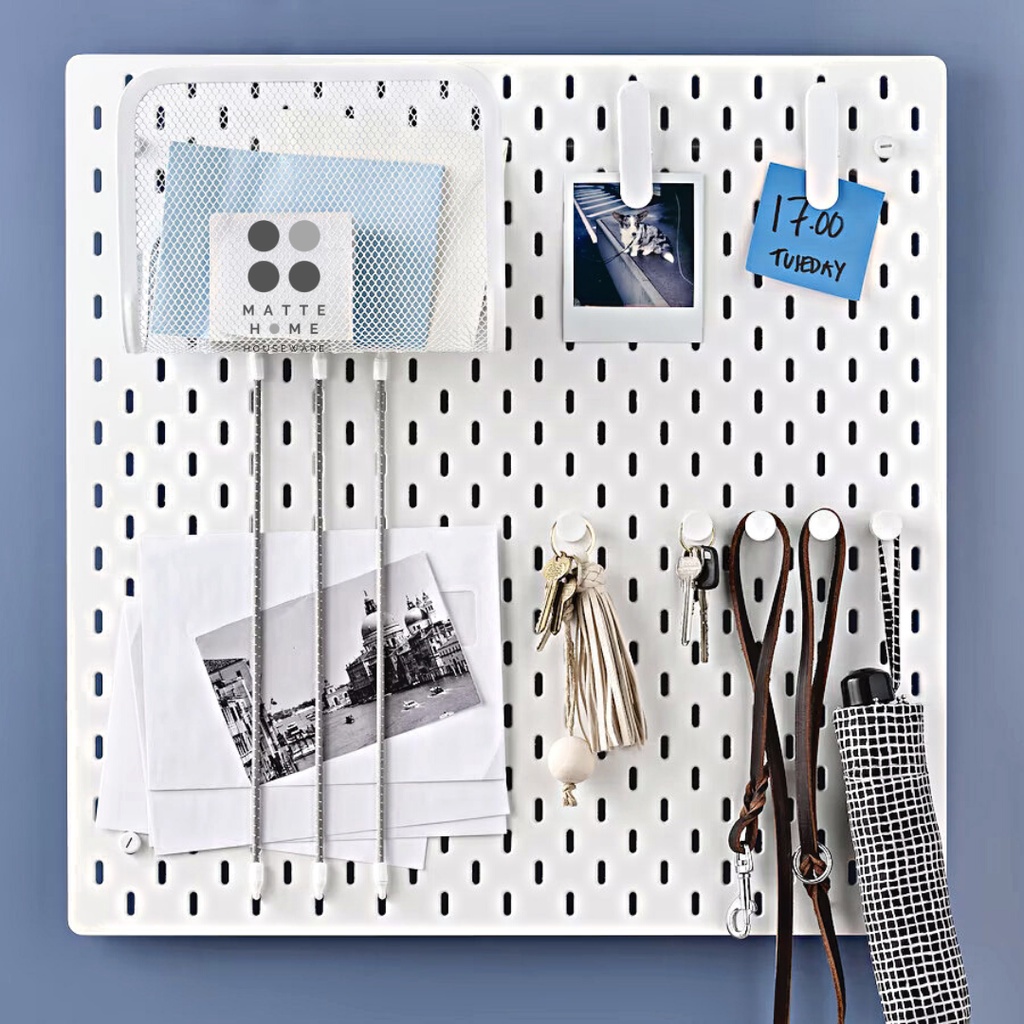 Bộ 5 nút tròn, 5 móc treo tròn - Phụ kiện bảng treo Pegboard SKADIS IKEA