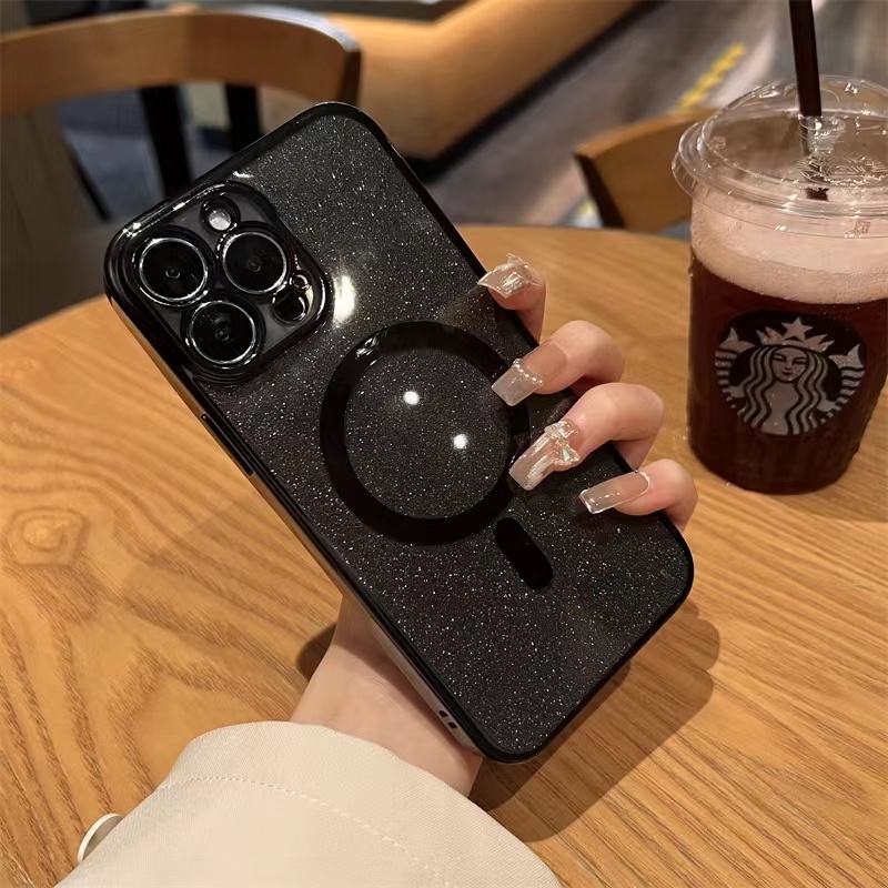 Ốp Điện Thoại Silicon Dẻo Tráng Gương Lấp Lánh Sang Trọng Chống Sốc Cho iPhone 11 12 13 14 Pro Max Plus