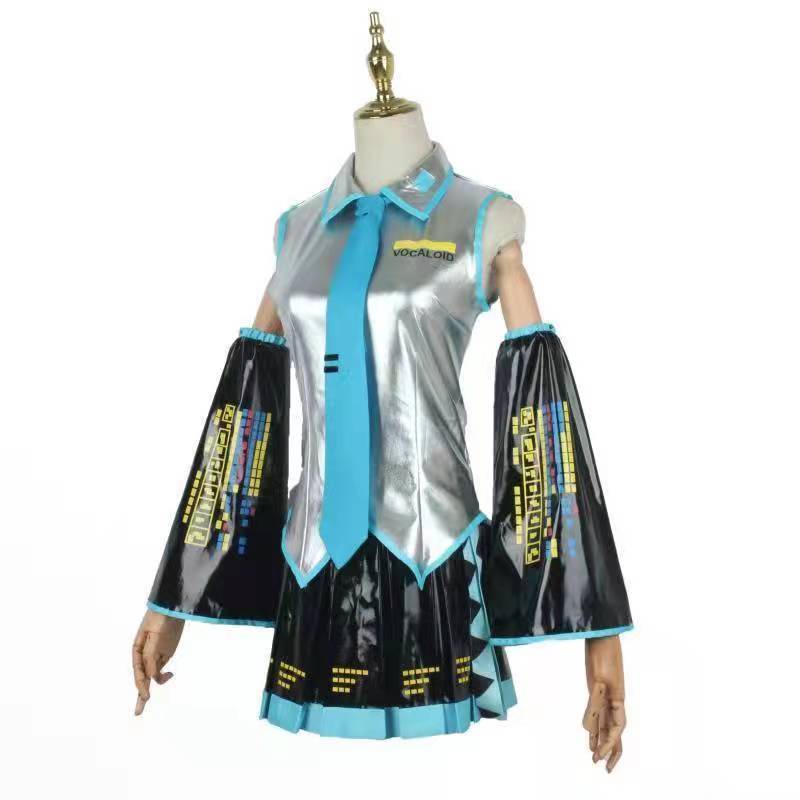 Hatsune Miku cos suit MIKU Hatsune official suit Hatsune Miku cos suit Hatsune cosplay costume suit + wig + earphones