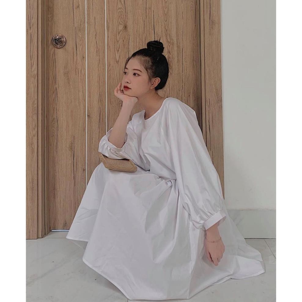 Váy Babydoll Tay Phồng, Đầm Nữ Trơn Dáng Xòe 2 Màu ,babydoll, SIÊU XINH | BigBuy360 - bigbuy360.vn
