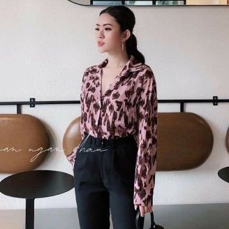 Áo sơ mi nữ họa tiết - somi lụa unisex ( Hàng Đẹp )