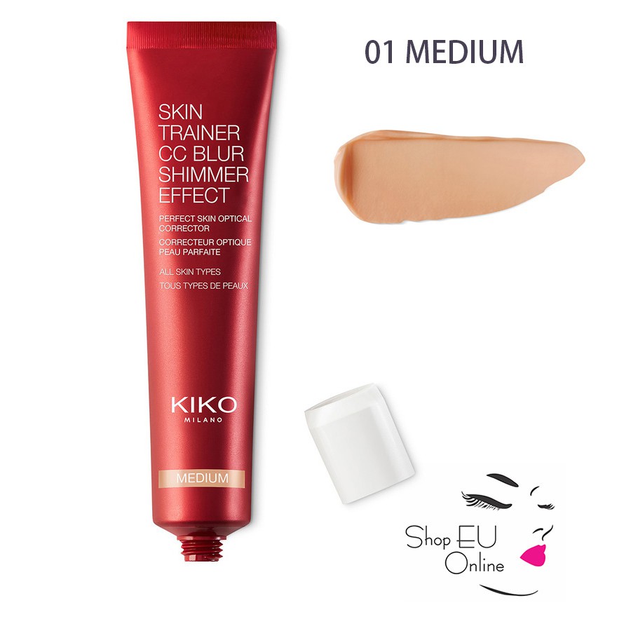 Kem CC Skin Trainer Cc Blur Shimmer Effect - da đều màu, tự nhiên - Kiko Milano - Italia