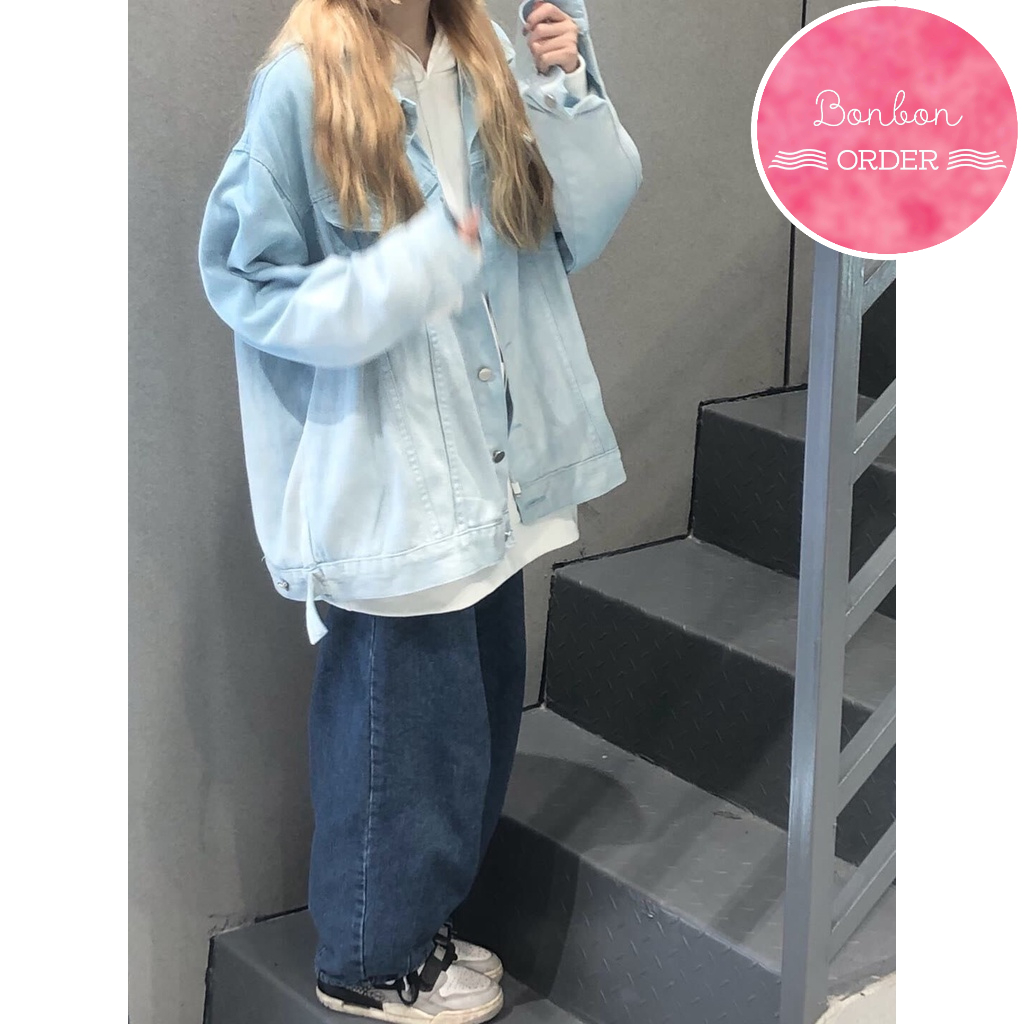 ÁO KHOÁC JEAN ULZZANG PHỐI MÀU RẤT XINH -