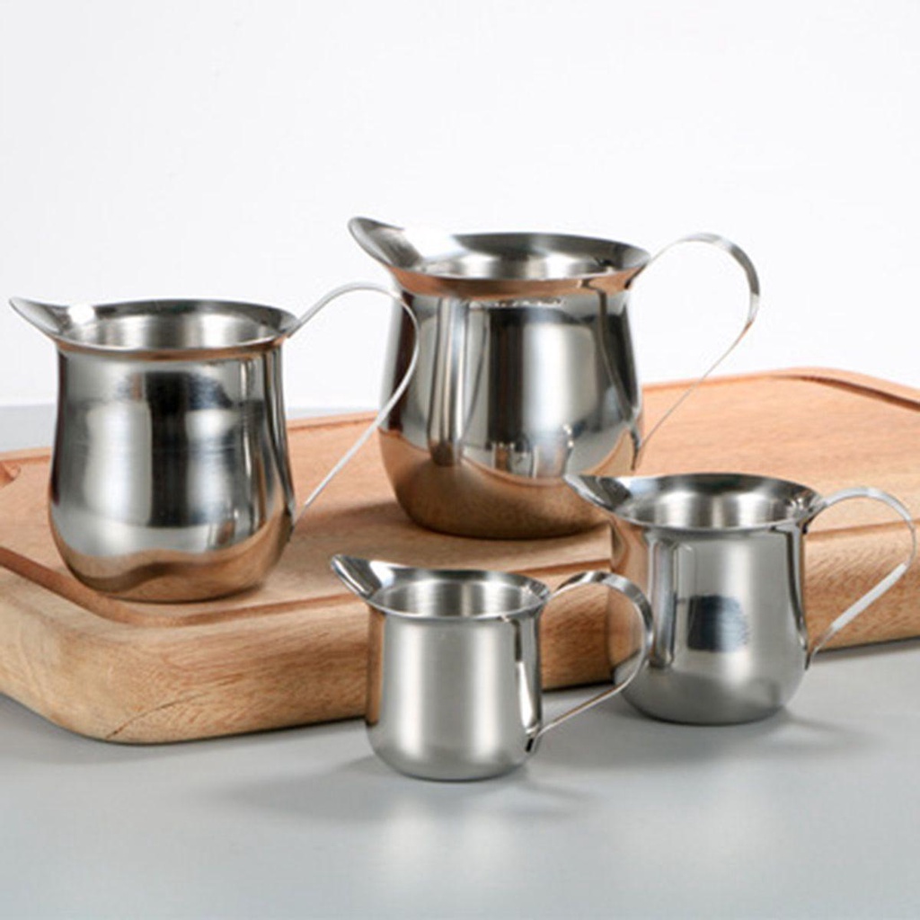 Bình Tạo Bọt Sữa Nghệ Thuật Bằng Thép Không Gỉ 2 / 3 / 5 / 8oz