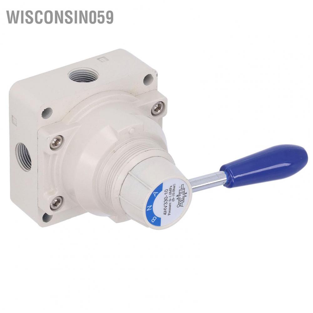 Wisconsin059 Rotary Lever Hand Valve Air Flow Control 0~1.0mpa 0‑145Psi 3 Position 4 Way Pneumatic Switch