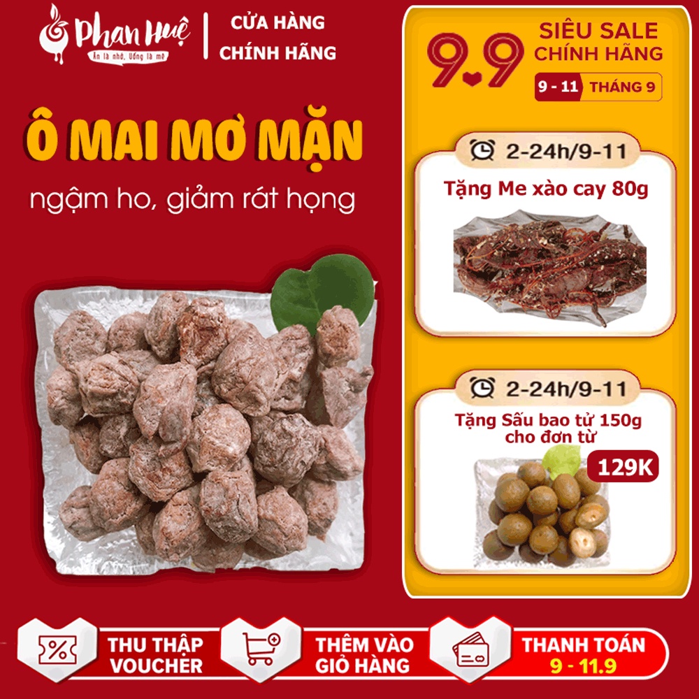 Ô mai xí muội mơ chua mặn ngọt Phan Huệ đặc biệt, mơ miền Bắc chọn lọc, đặc sản Hà Nội