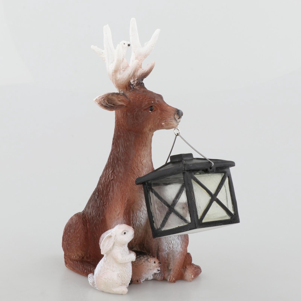 Đồ trang trí Tượng Hươu Ngồi Sử Dụng Năng Lượng Mặt Trời Trang Trí Nhà Cửa / Văn Phòng Yoyoyo01