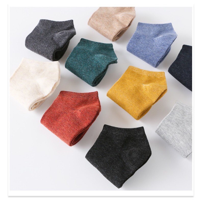 Combo 10 đôi tất vớ  MUỐI TIÊU chất liệu Cotton cổ thấp mềm mịn chống hôi
