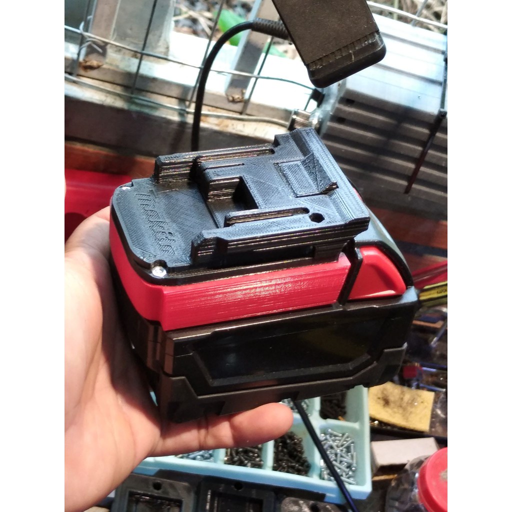Đế Chuyển pin Milwawkee M18 cho máy Makita 18V HÌNH ẢNH THỰC TẾ