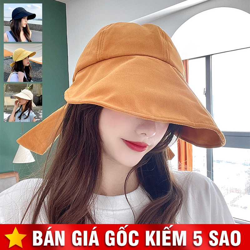Mũ Vải Lưỡi Trai Vành Lớn Buộc Phía Sau Nón Chống Nắng P2131