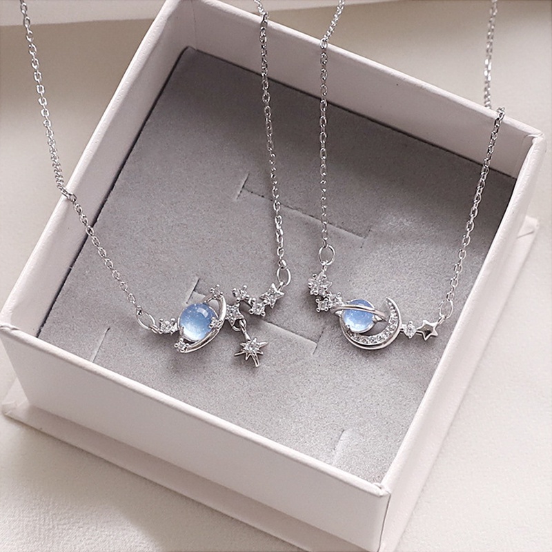 Dây chuyền thời trang kiểu mặt trăng và ngôi sao giản đơn sang trọng dành cho nữ