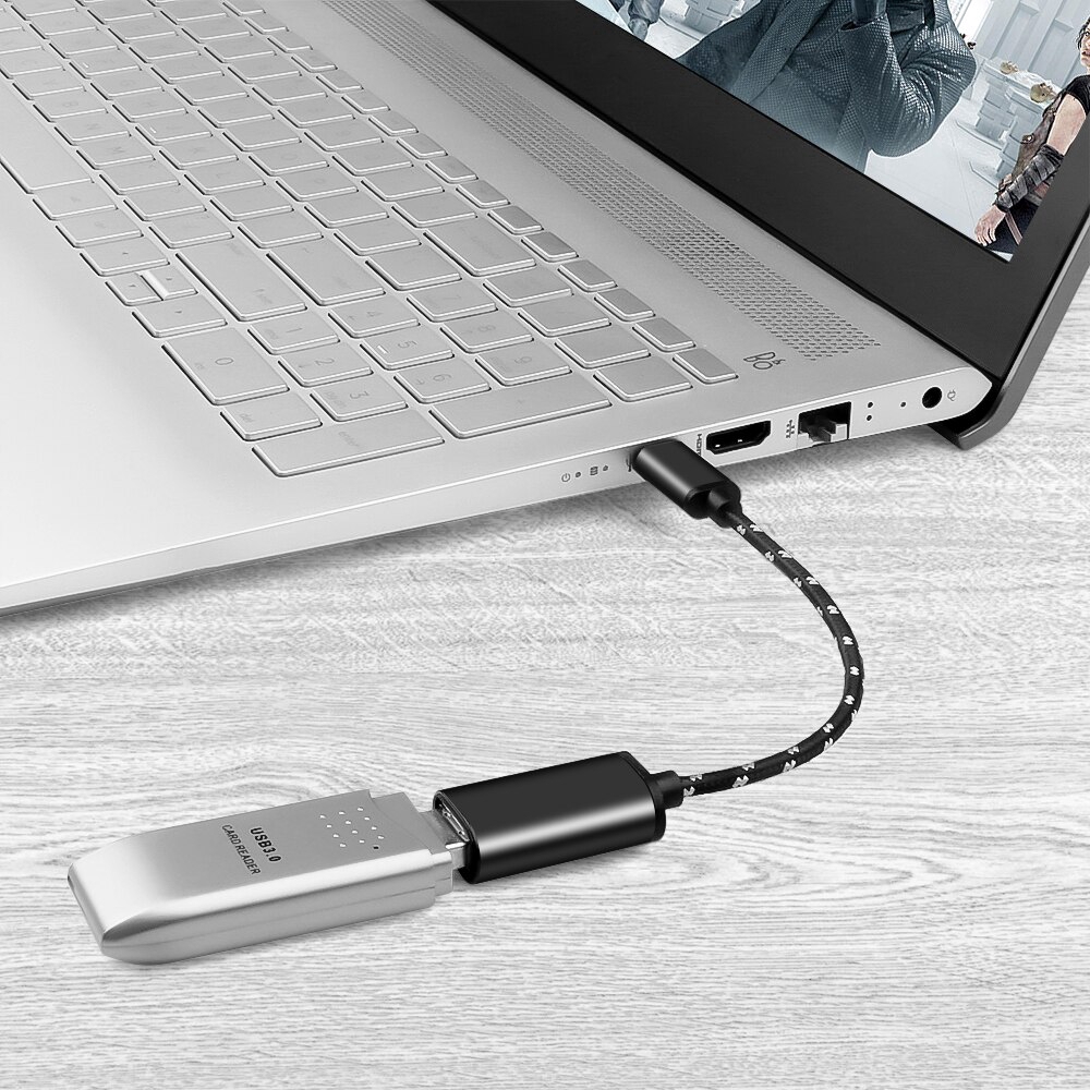 Cáp truyền dữ liệu USB 2.0 sang Type-C 18cm cho Samsung Macbook