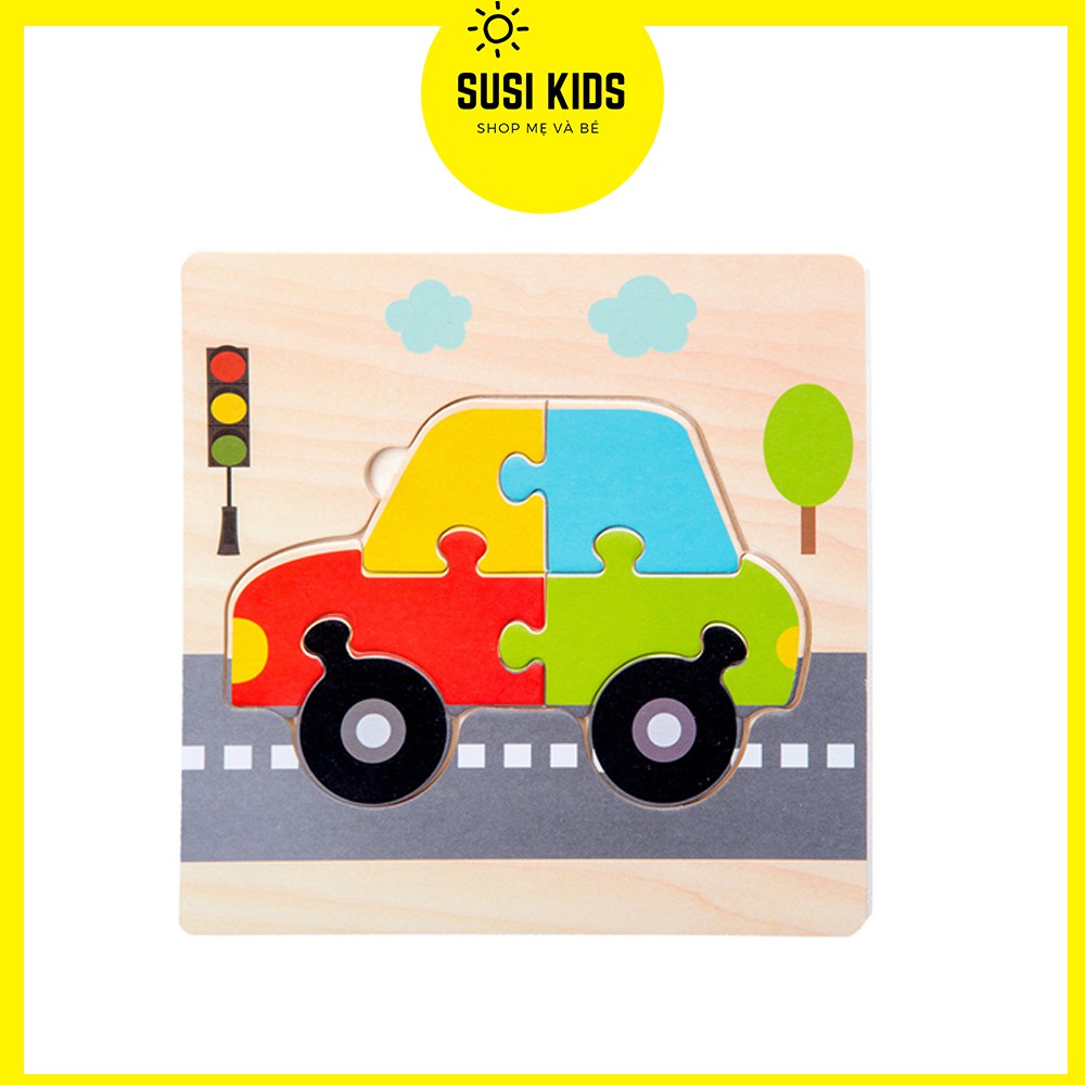 [Chọn Mẫu] Đồ Chơi Cho Bé Trai Gái Bằng Gỗ Xếp Hình Giáo Dục Sớm Montessori Puzzle - Susi Kids