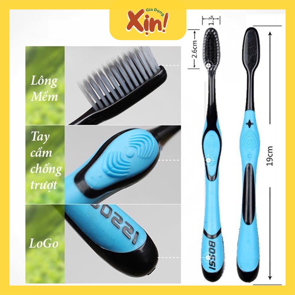 Bàn chải đánh răng , bàn chải than tre hoạt tính bossi hàn quốc, an toàn tuyệt đối cho sức khỏe