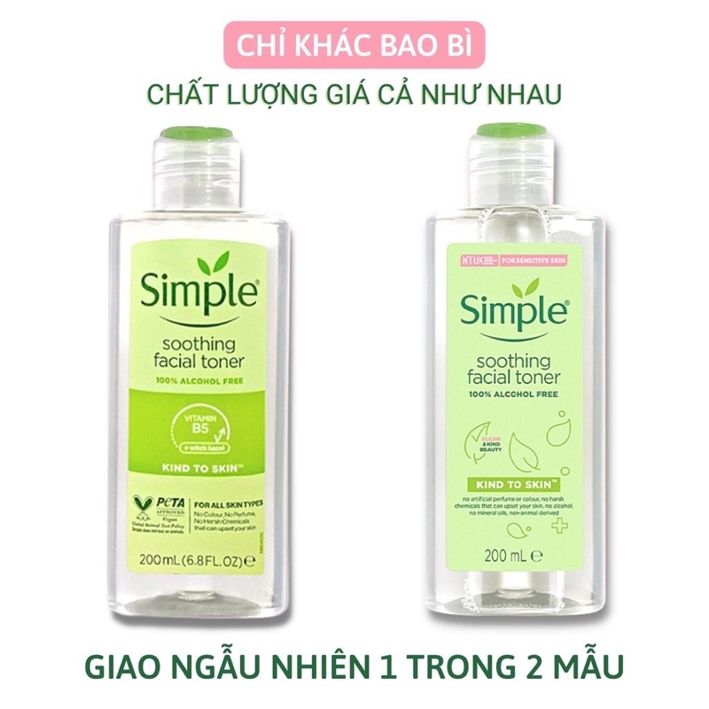 Toner Simple Soothing Facial Kind to Skin 200ml