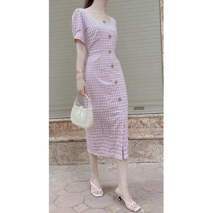 VÁY LALA VINTAGE CÚC GỖ