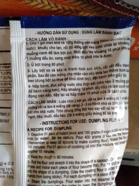 BỘT BÁNH BAO VĨNH THUẬN { 400G} | BigBuy360 - bigbuy360.vn