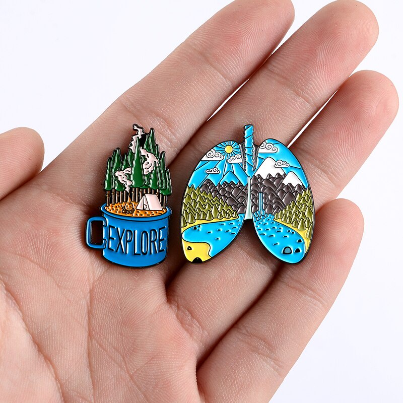 Ghim Cài Áo Hình Ly Nước Dễ Thương Dùng Làm Quà Tặng Cho Bạn Bè / Du Lịch