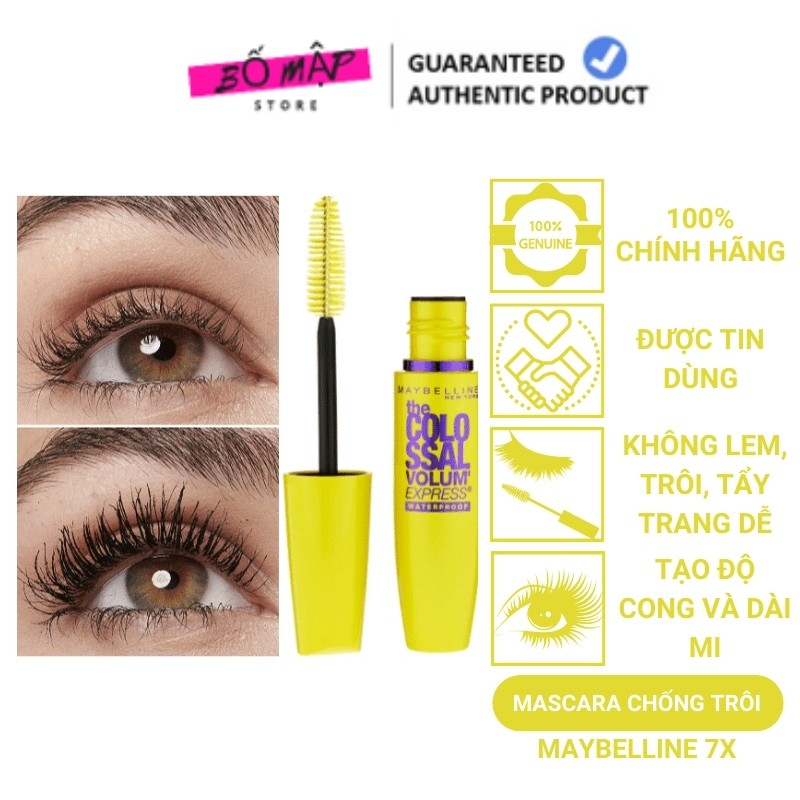 [SALE] [CAM KẾT 100% CHÍNH HÃNG] Mascara MAYBELLINE 7x COLOSSAL VOLUM EXPRESS Mỹ 8ml